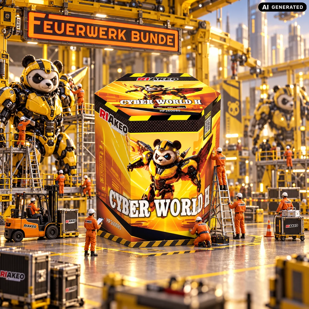 Cyber World Gelber Panda